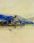 Lake Thun with the Schloss Oberhofen by Edward Lear
